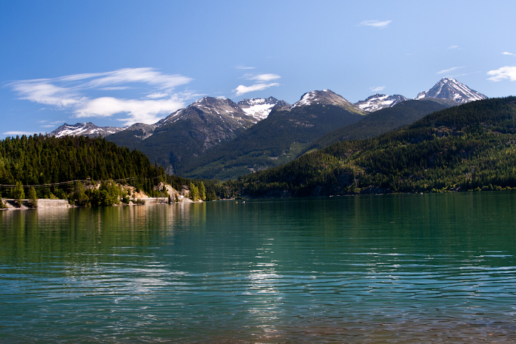 Whistler lake in the summer